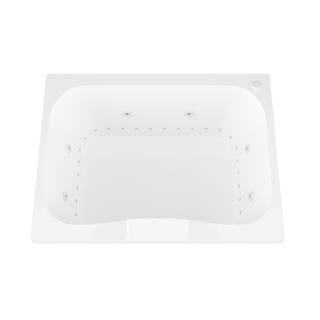 Universal Tubs Rhode 5 ft. Rectangular Drop-in Whirlpool and Air Bath Tub in White HD4060NDR