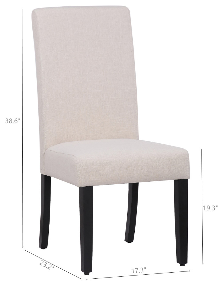 WestinTrends Upholstered Linen Fabric Parsons Dining Side Chair Accent Chair   Transitional   Dining Chairs   by WestinTrends  Houzz