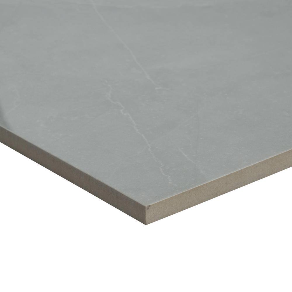 MSI Madison Celeste 11.56 in. x 23.87 in. Polished Porcelain Stone Look Floor and Wall Tile (16 sq. ft.Case) NHDMADCEL1224P