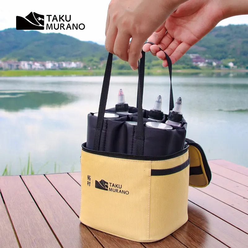 Outdoor Portable Picnic Camping Spice Bottle Bags Set Hiking Tourism Cooking Set Camping Seasoning Bottle Storage Bag