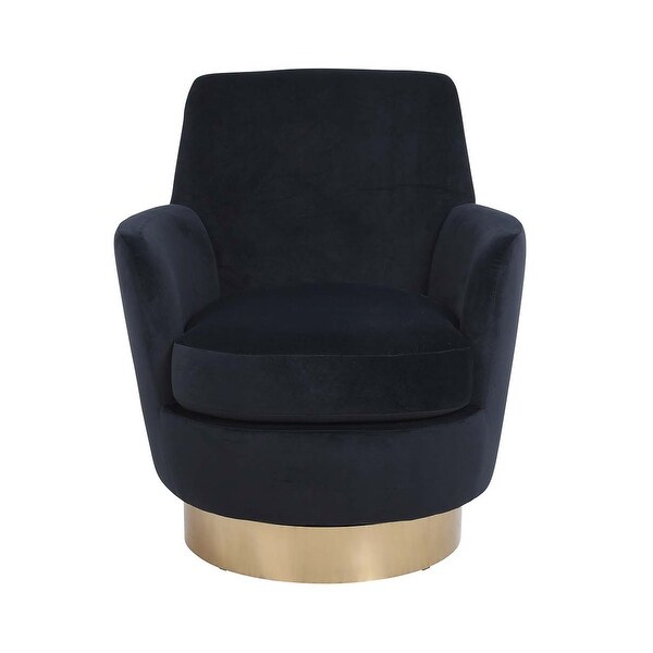 Velvet Swivel Barrel Chair，Swivel Accent Chairs Armchair for Living Room