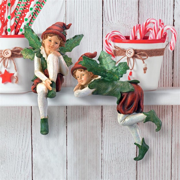 Design Toscano Santa x27 s Christmas Elves Shelf Sitter Statue