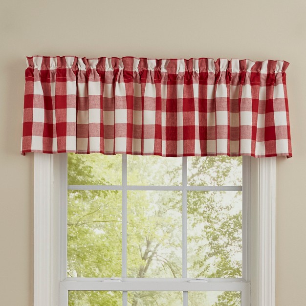 Park Designs Red Buffalo Check Valance 14x72