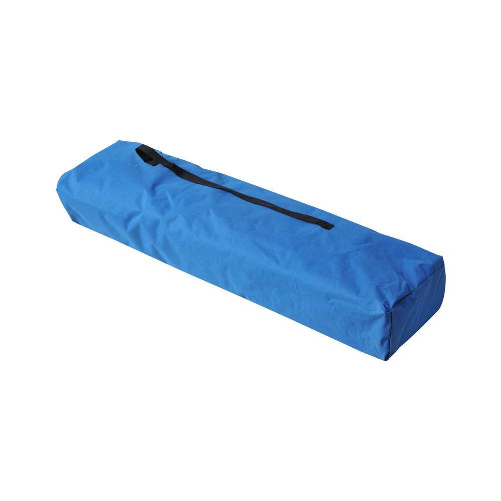 Outsunny Portable Wide Folding Elevated Bed Camping Cot for Adults with Easy Carry Bag and Durable Fabric Blue A20-030BU