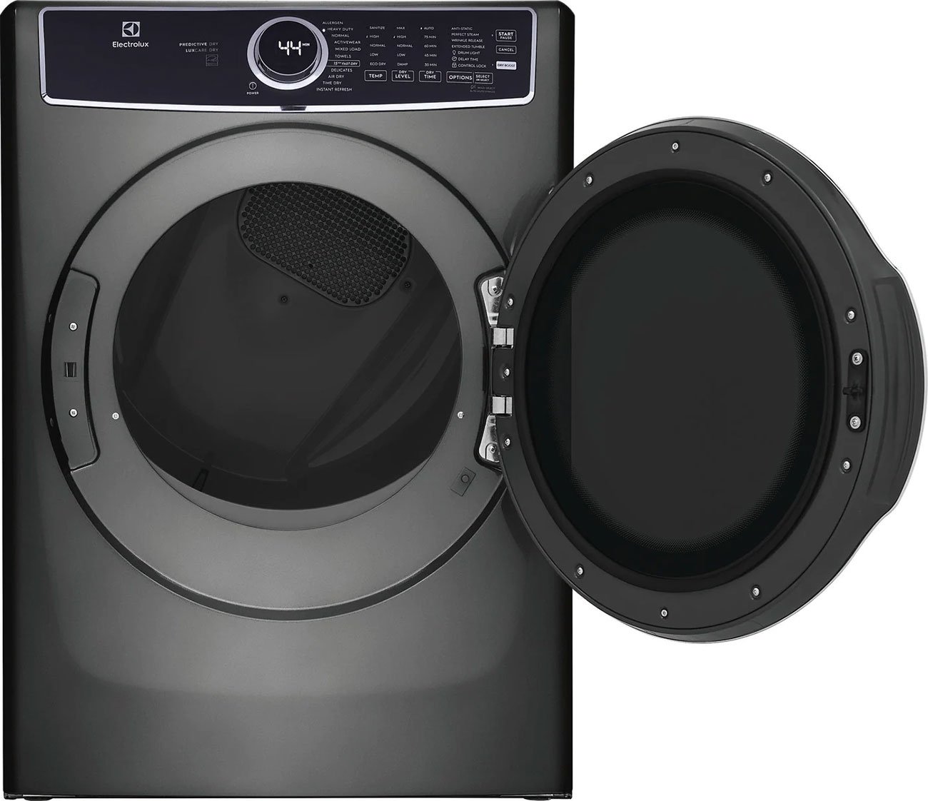 Electrolux 8 Cu. Ft. Titanium Front Load Perfect Steam Gas Dryer With LuxCare Dry and Instant Refresh