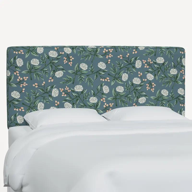 Rifle Paper Co Elly Emerald Peonies Twin Headboard