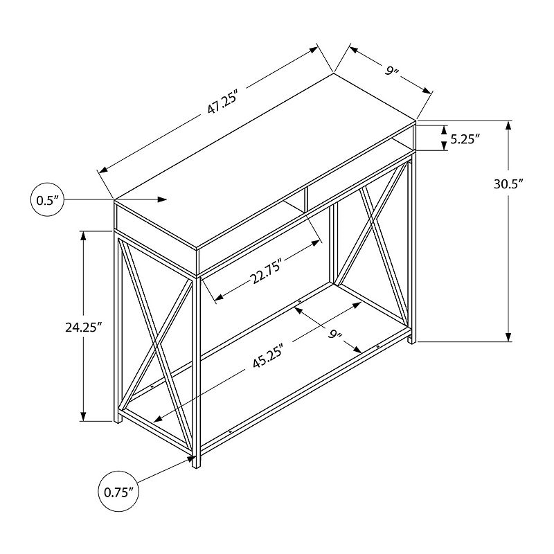 Monarch X-Frame Console Table