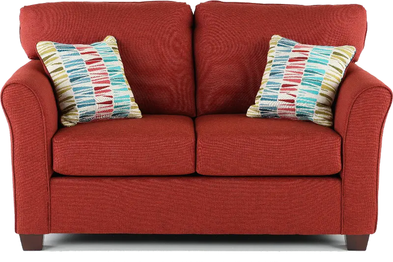 Wall St. Red Loveseat