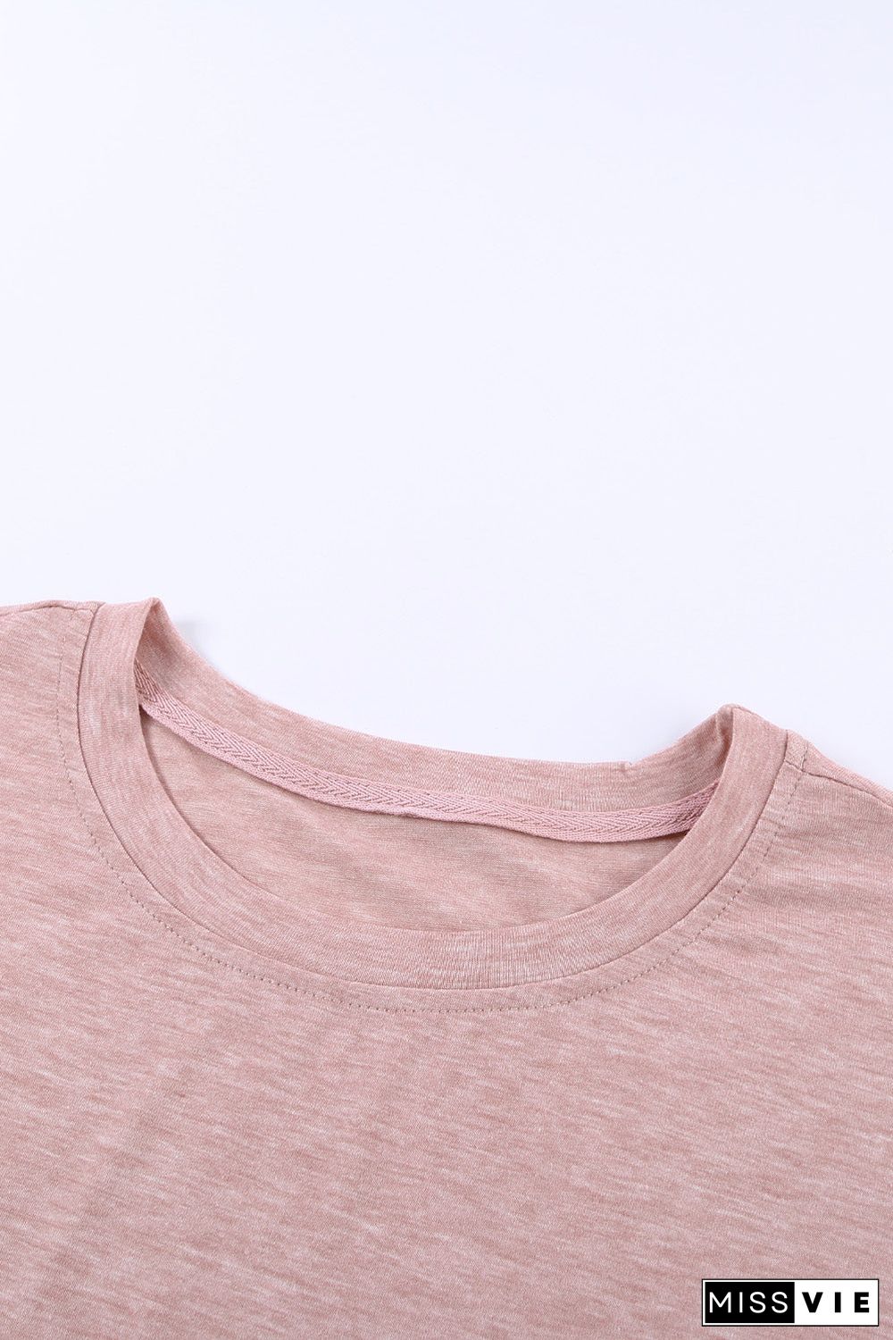 Cotton Blend Round Neck Tee