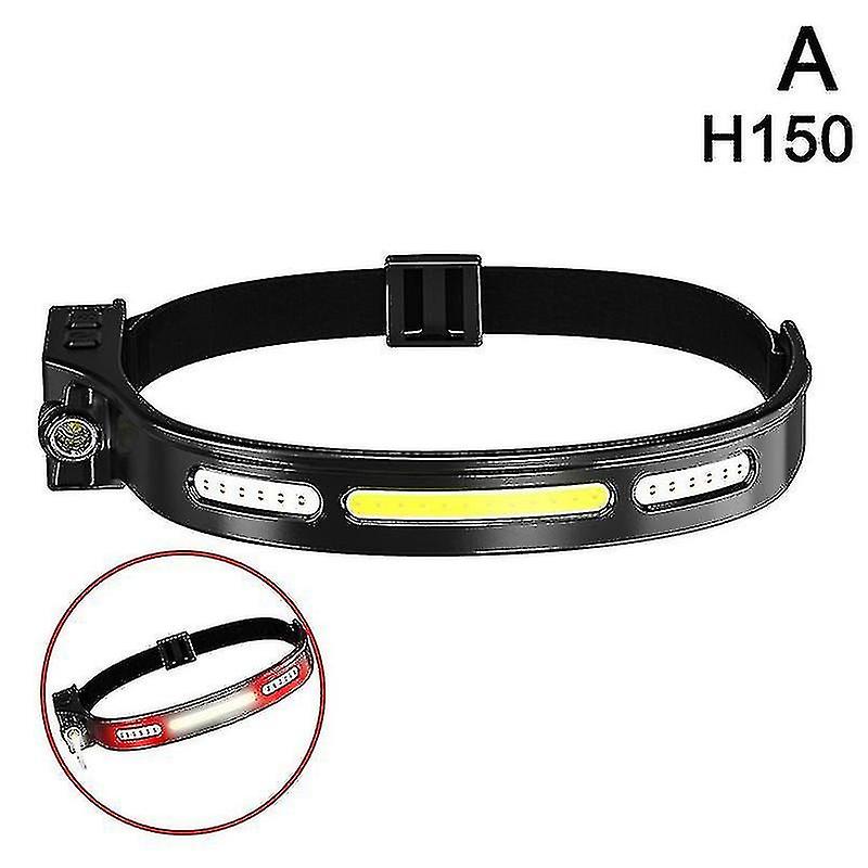 Silicone Cob Headlight With Led Headlight Type-c Fast Charging Camping Wild Fishing Induction Strong