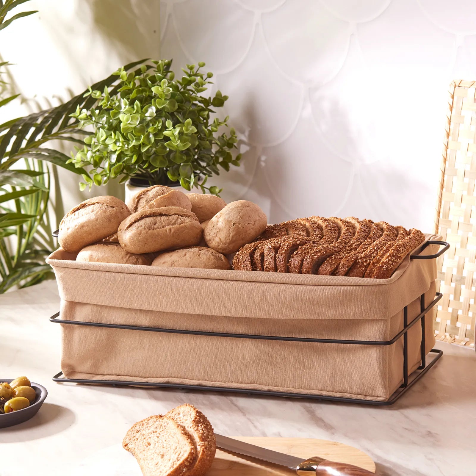 Karaca Fonte Cream Large Bread Box 153.03.06.6797