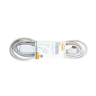 HDX 10 ft. 16-Gauge2 White Braided Extension Cord LTS-B2A19