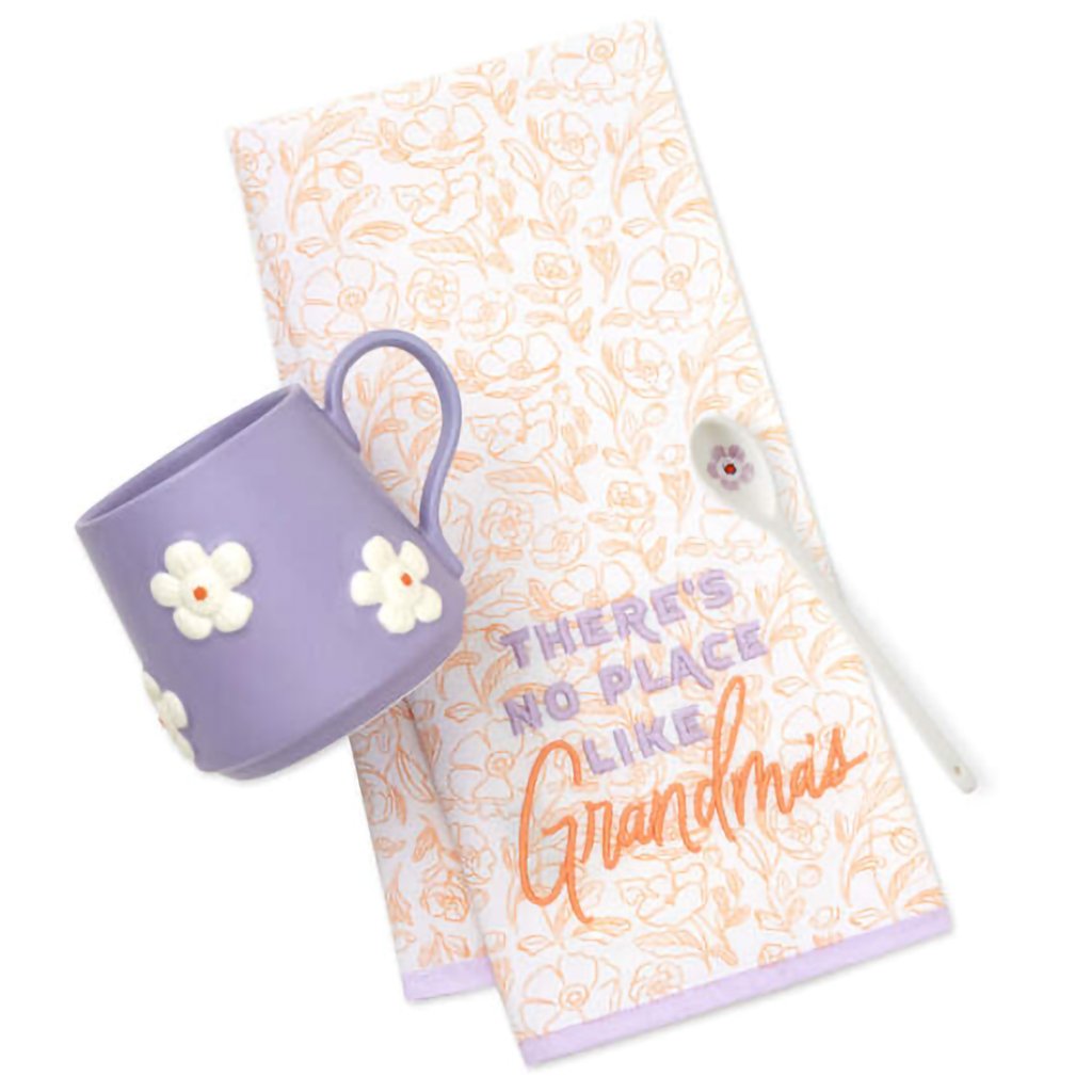 Hallmark  There's No Place Like Grandma's Tea Towel, Mug and Spoon Gift Set