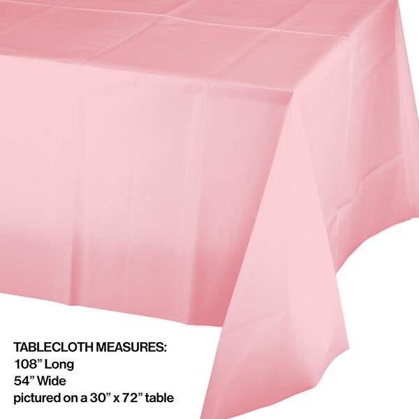 12 Classic Pink Disposable Banquet Party Table Cloth Covers 108'