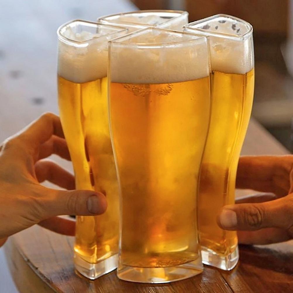 4 in 1 Acrylic Beer Mug 4PCS Beer Mug Party Holiday Birthday Supplies Drink Beer Mug