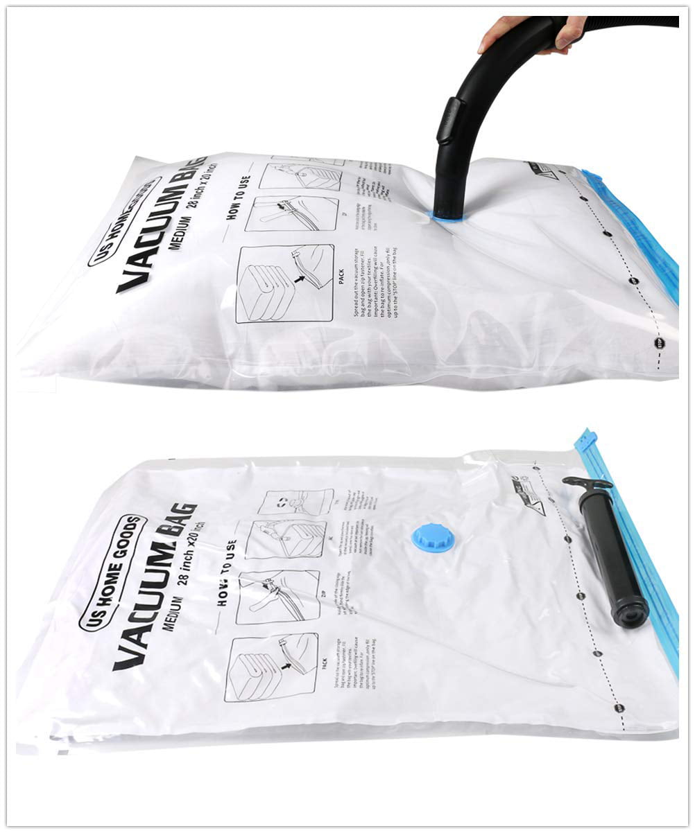 Vacuum Storage Bags Save up to 85% of Original Space,Space Saver Bags with Free Hand Pump for Travel(12 Pack: 3 x Small, 3 x Middle, 3 x Large, 3 x Jum)