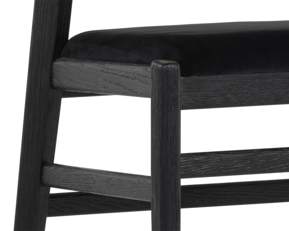 Annex Dining Chair  Velvet Black / Natural  Set of 2   Tropical   Dining Chairs   by Sunpan Modern Home  Houzz