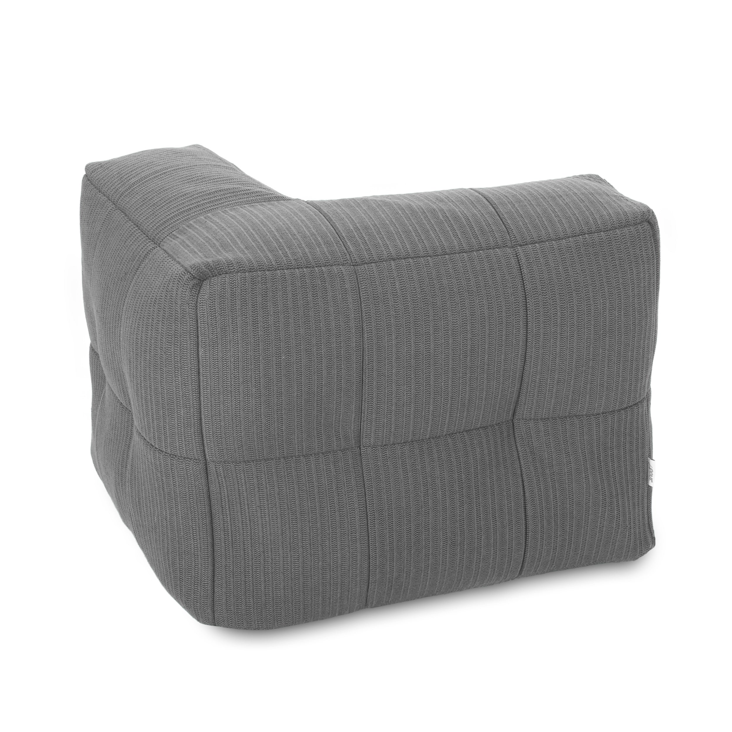 Daizee Outdoor Contemporary Fabric 5 Seater Bean Bag Sectional with Ottoman