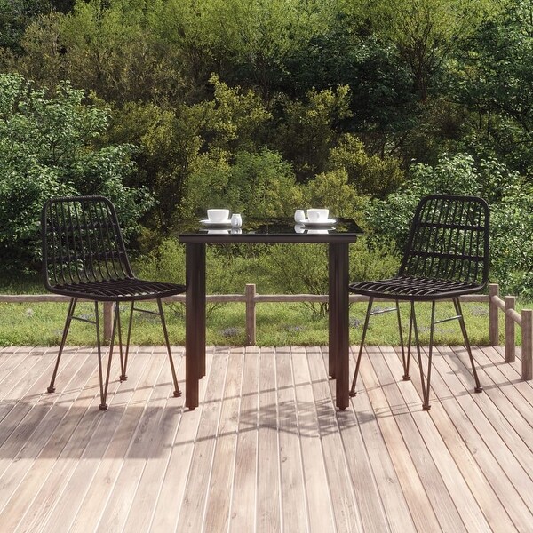 vidaXL 3/5/7/9 Piece Patio Dining Set Poly Rattan