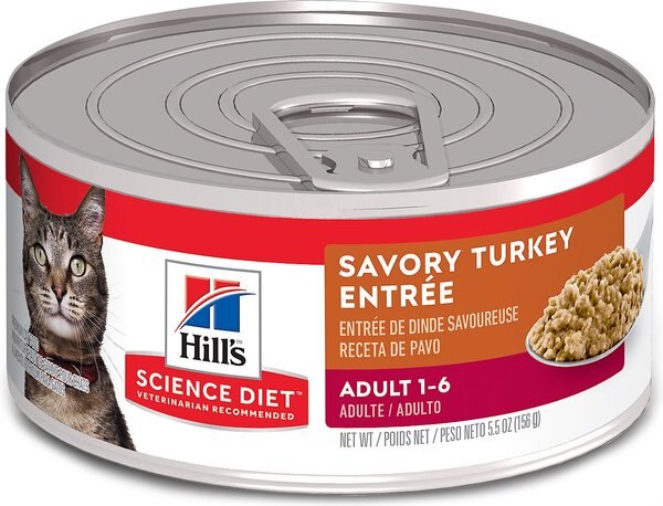 Hill's Science Diet Adult Savory Turkey Entree Canned Cat Food