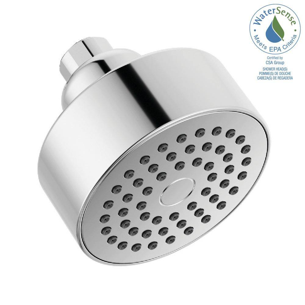 Delta Modern 1-Spray Patterns 1.75 GPM 3.5 in. Wall Mount Fixed Shower Head in Chrome RP101842