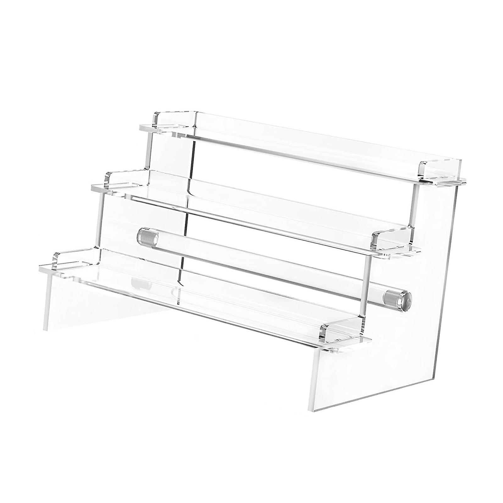 3 Tier Acrylic Display Riser Shelf Acrylic Stands For Model Figure Cosmetic