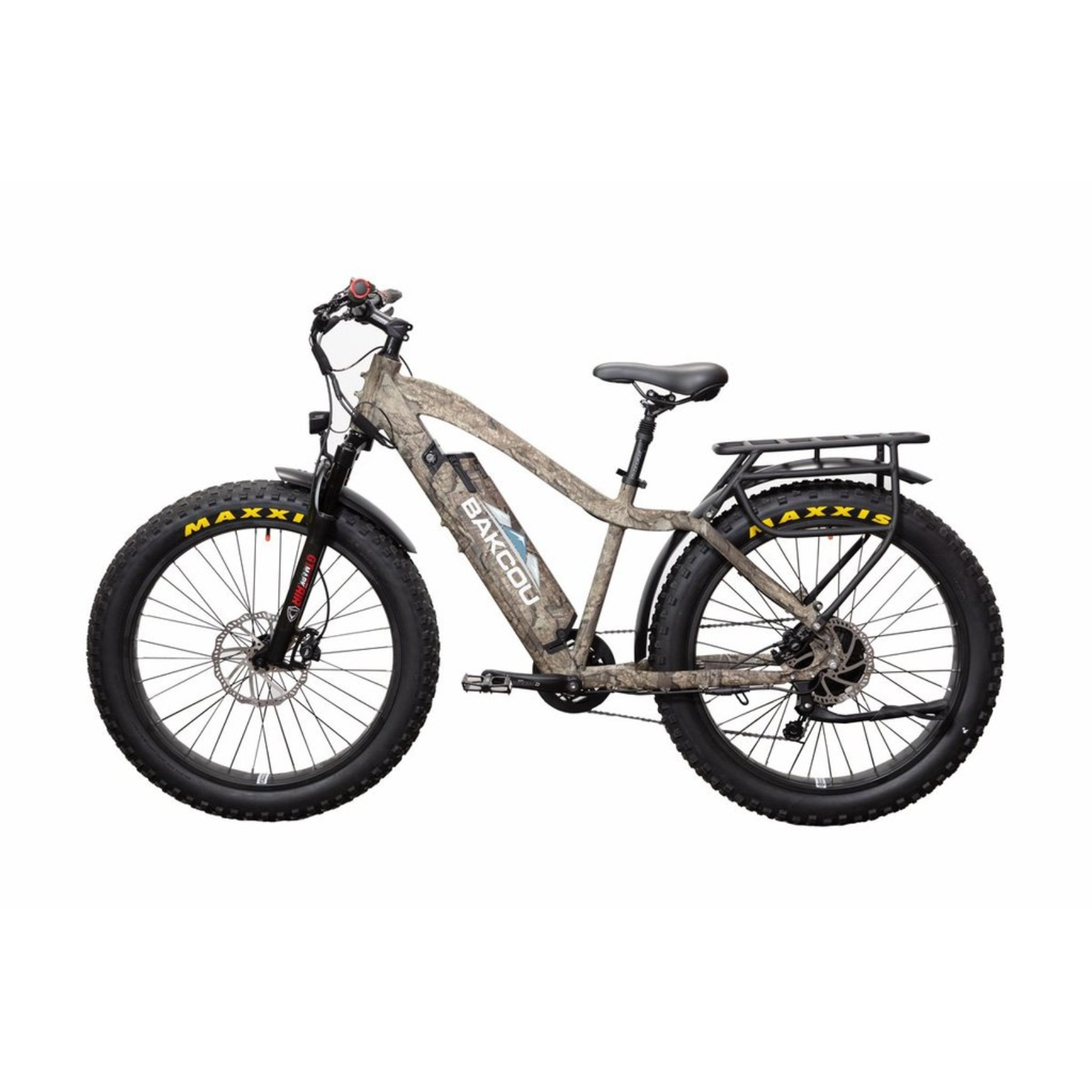 Bakcou Flatlander ST Frame Hunting Ebike Fat Tire Electric Mountain Bike 750w For Riders 5'6 and Shorter