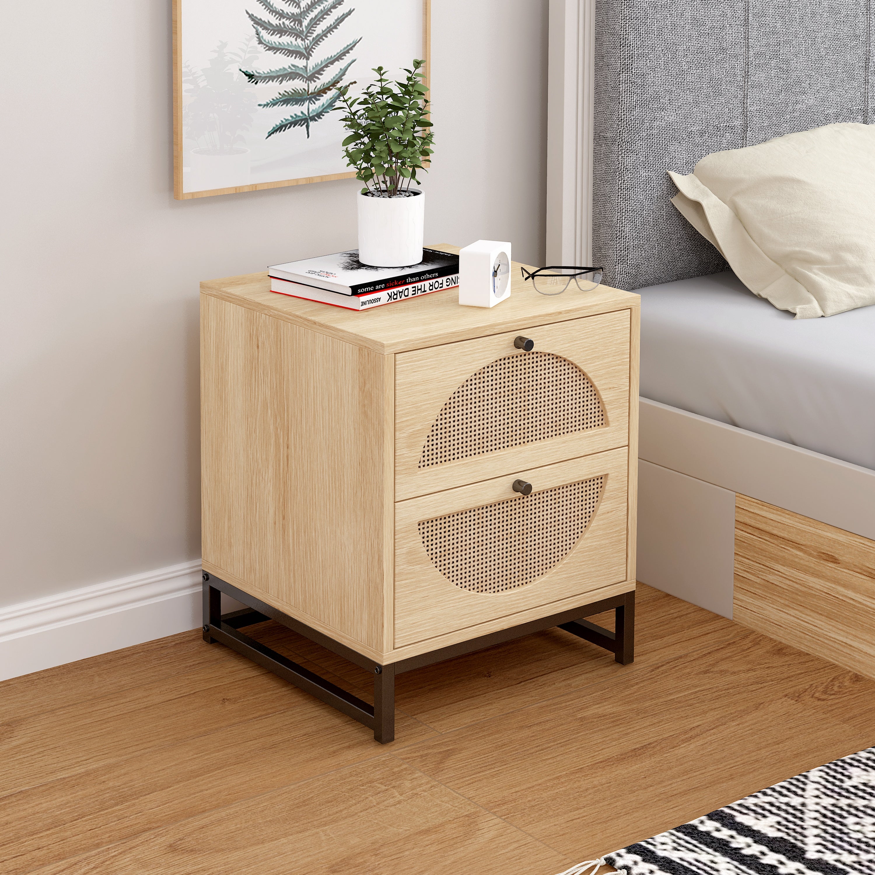 Bedroom Storage Drawer Bedside End Table