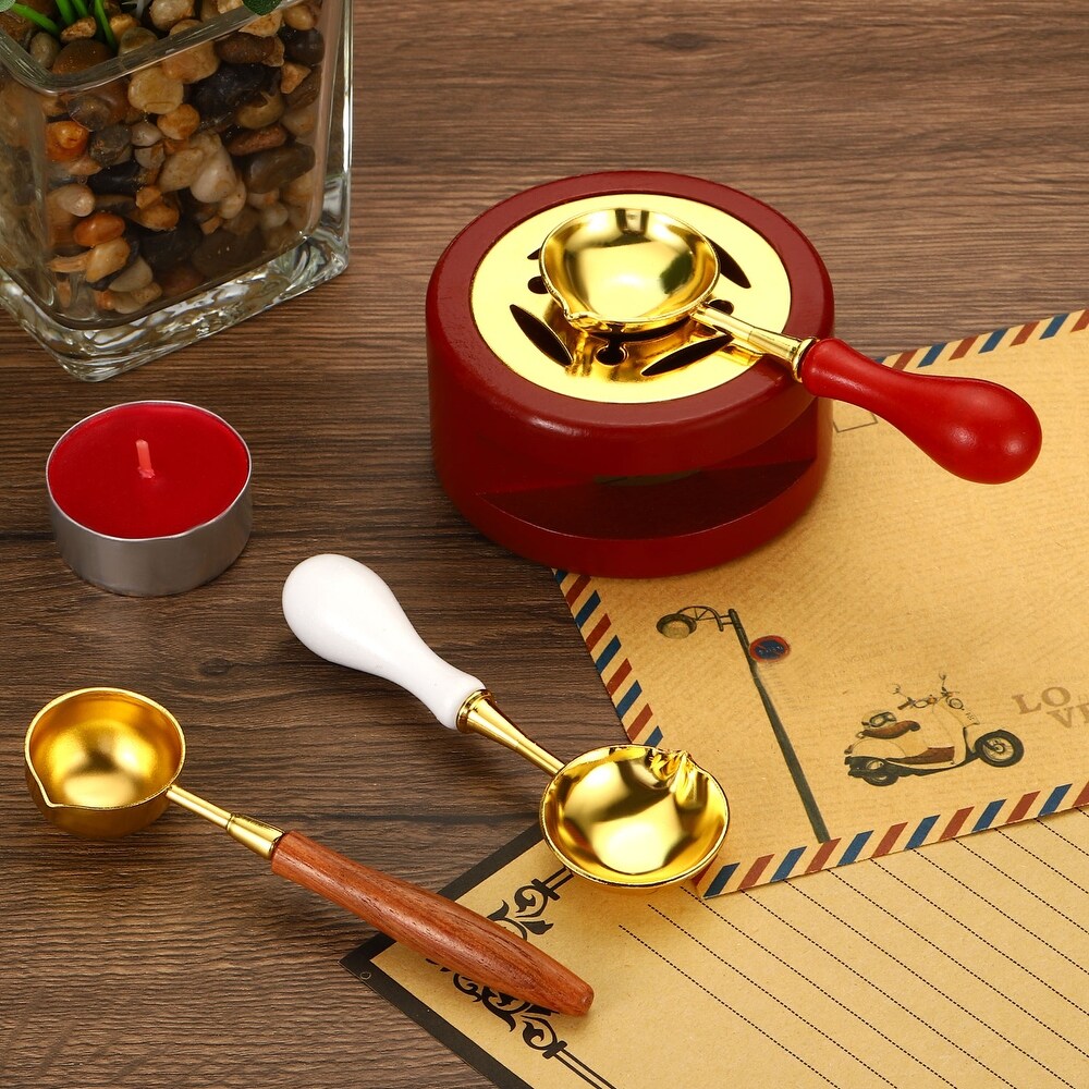 Wax Seal Warmer with Melting Spoon for Wax Sealing Stamp Envelope