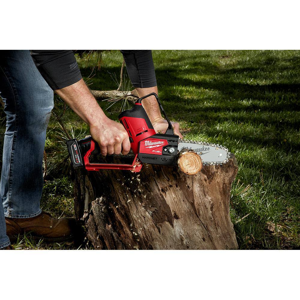 MW M12 FUEL 8 in. 12V Lithium-Ion Brushless Cordless Hedge Trimmer Kit and M12 FUEL 6 in. HATCHET Pruning Saw Combo Kit 2533-21-2527-21