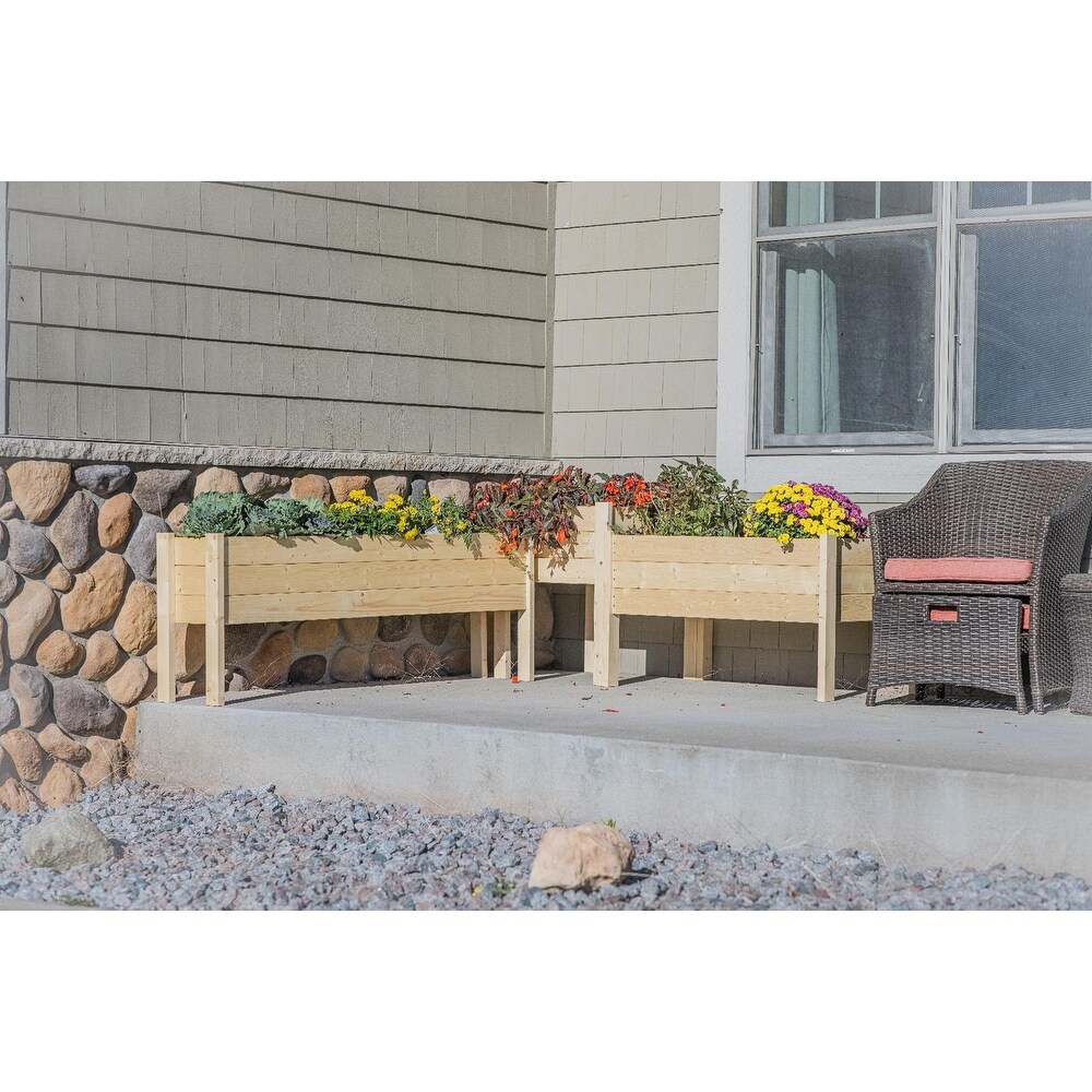 Zylina Raised Garden Planter Collection   Corner Planter Small   22 x 22 x 26