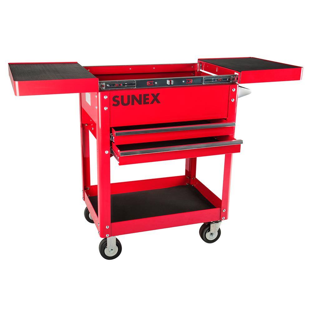 SUNEX TOOLS 23 in. Compact Slide Top Utility Cart - Red 8035R