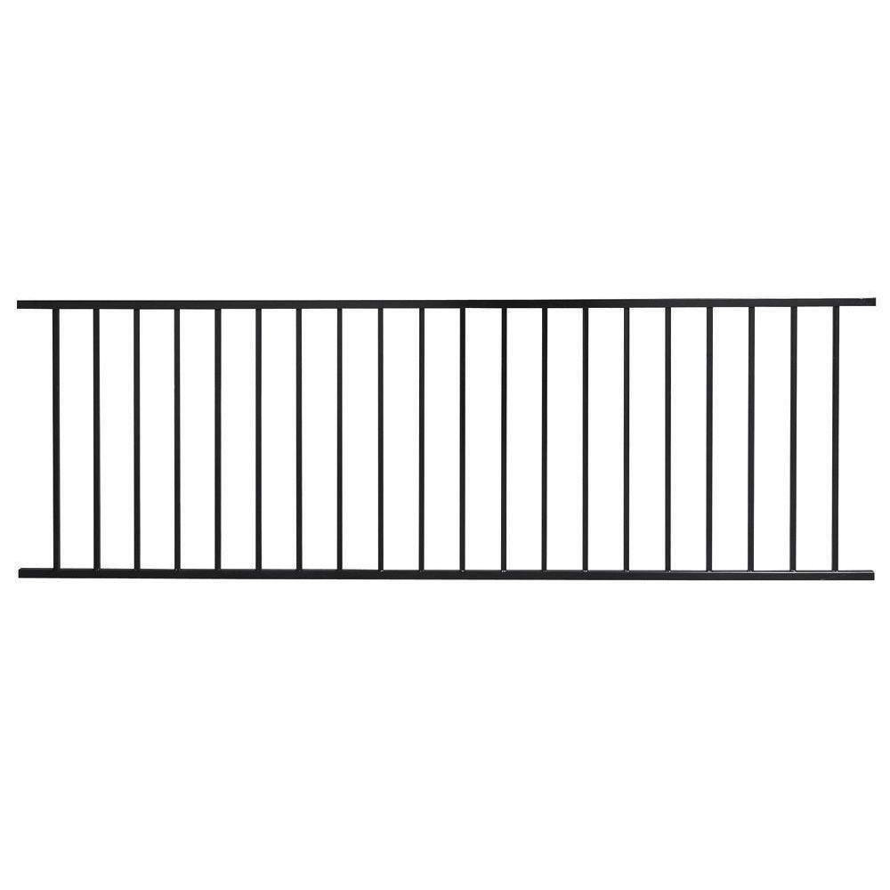 US Door and Fence Pro Series 32 in. H x 8 ft. W Spaced Bar Flat Metal Fence Panel F2GHDS93X32US