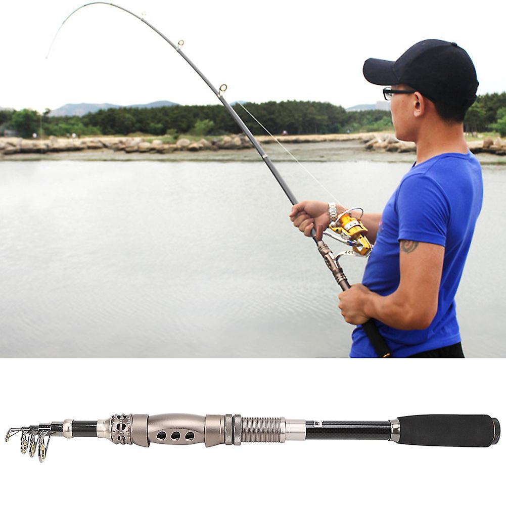 Portable Carbon Baitcasting Telescopic Fishing Rod Pole Reel Tackle Accessory1.8m / 5.9ft Carbon Fishing Rod