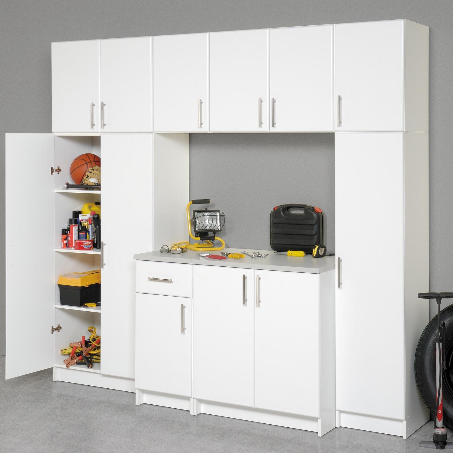 Prepac Elite 16 inch Base Cabinet with Melamine Worktop White  Crowdfused