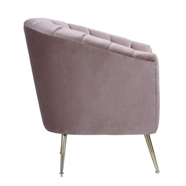 Rosemont Accent Chair in Blush and Gold (Set of 2)