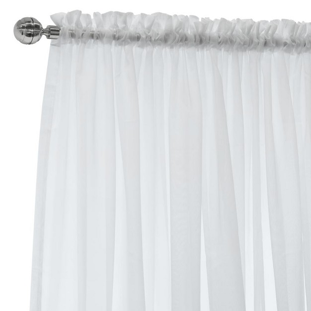 Habitat Rhapsody Voile Sheer Sheer Texture And Supple Drapeability Rod Pocket Light Filtering Curtain Panel White