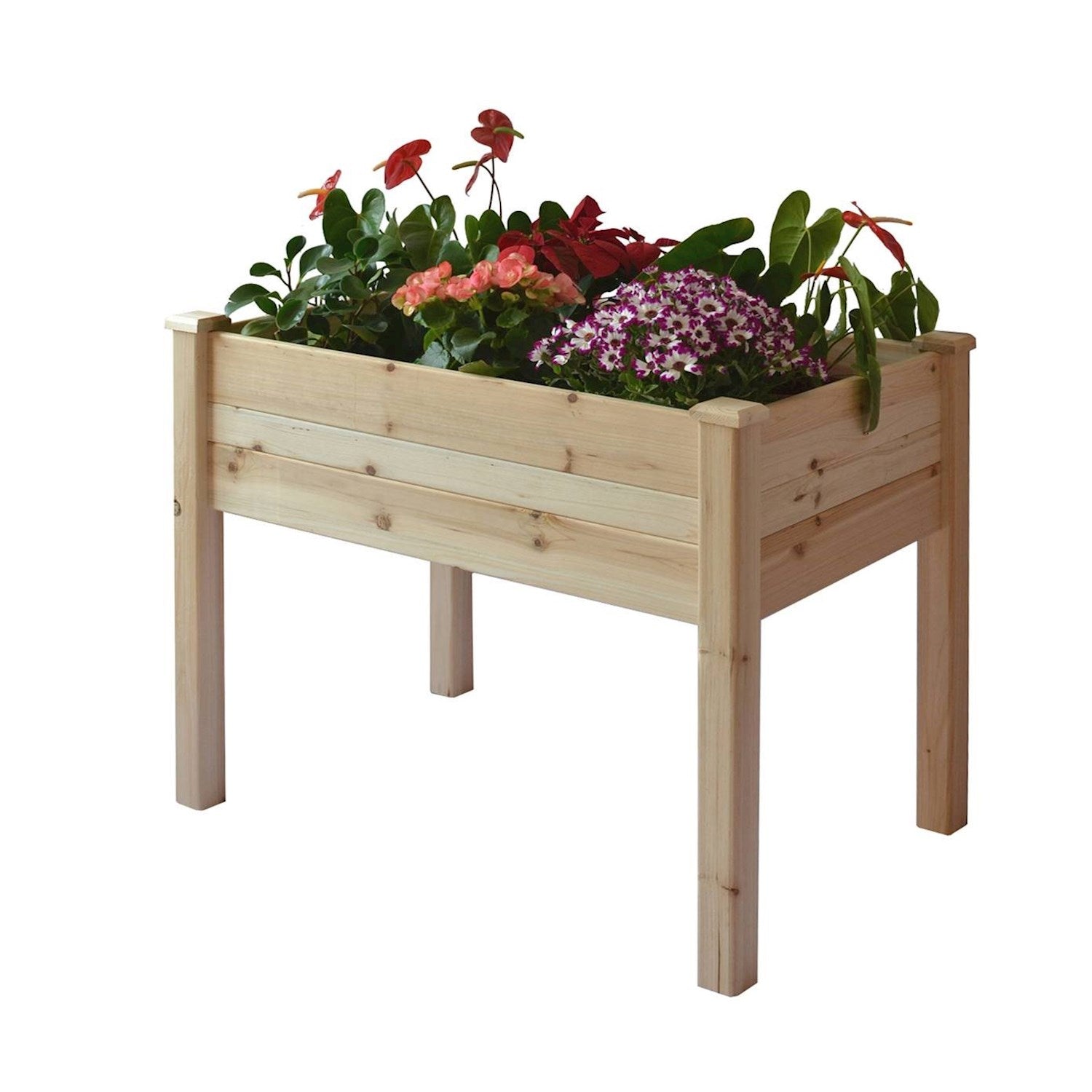 Master Gardner Elevated Wooden Garden Planter Table