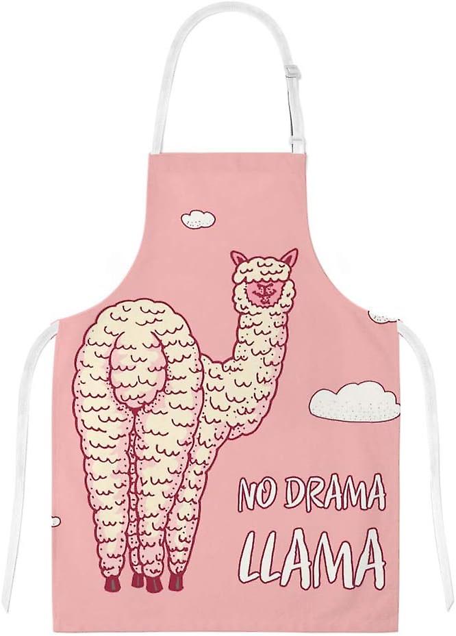 Insulation Kitchen Oven Mitts Potholder Apron 3pcs Set Cute Alpaca Llamas Guanaco Non Slip Heat Resistant Gloves For Baking Cooking Bbq