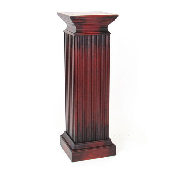 Benjara BM215617 Square Shaped Column Pedestal wit...