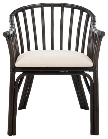 Noris Arm Chair Black/ White   Tropical   Dining Chairs   by AED Luxury Home Decor  Houzz