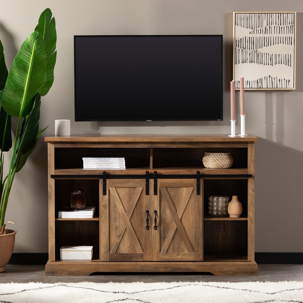 Middlebrook 52 inch Highboy Sliding Barn Door TV Stand