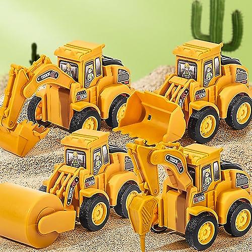 Construction Truck Toys，Roller Bulldozers Site Toys - Reusable Construction Power Hauller Excavator，