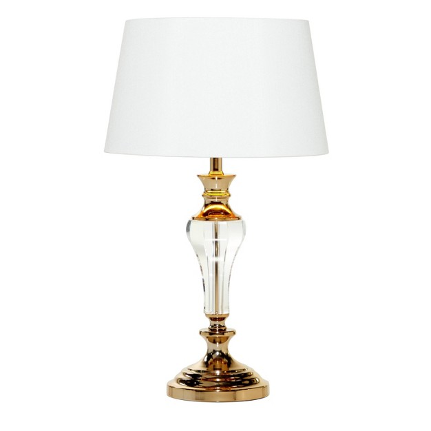 X 15 quot Glam Glass Table Lamp Gold Olivia amp May