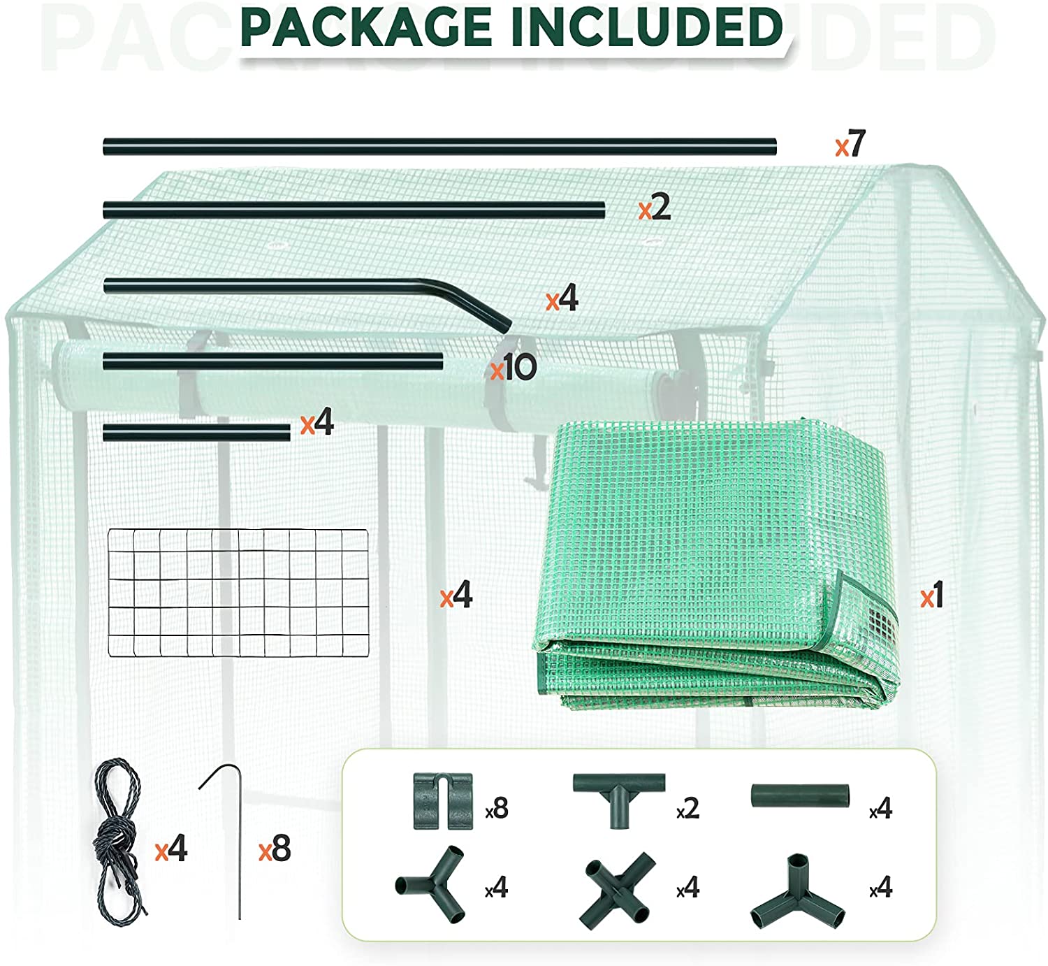 EAGLE PEAK Outdoor Tomato Hot House / Greenhouse with Double Roll-up Zippered Doors, Vertical Cold Frame Grow House for Vegetables, Flowers, 39 x 32 x 59 Inches, Green (Double Growbag)