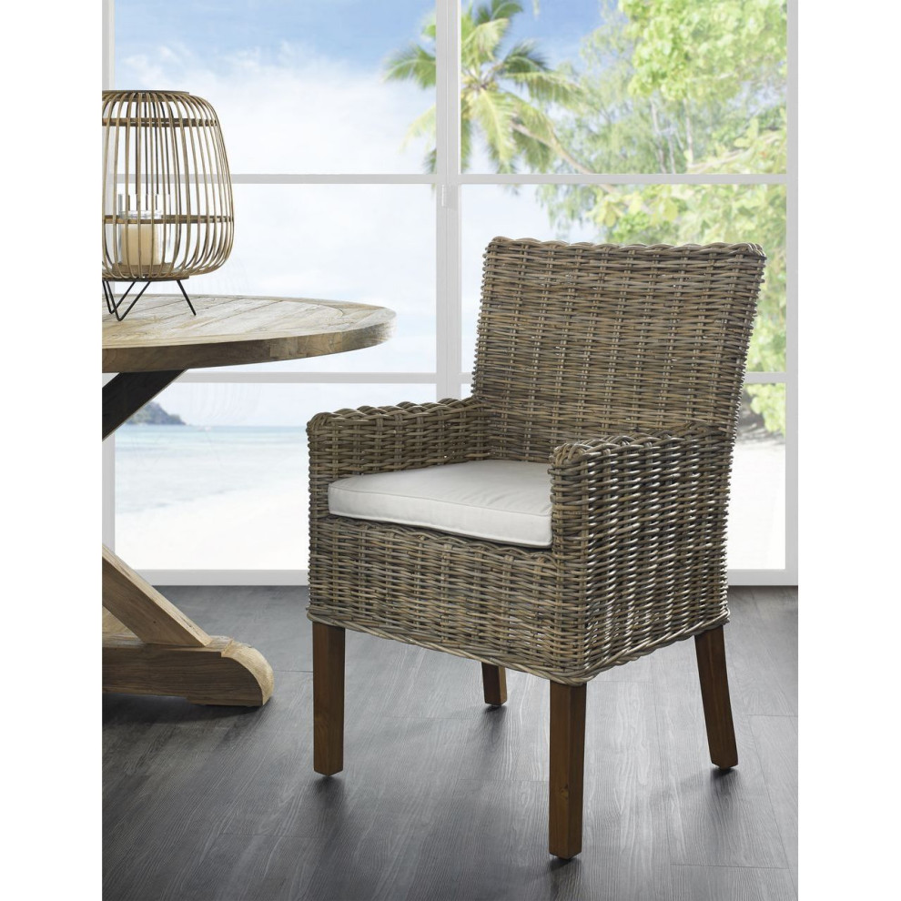 Padma Boca Arm Dining Chair   Tropical   Dining Chairs   by Beyond Stores  Houzz