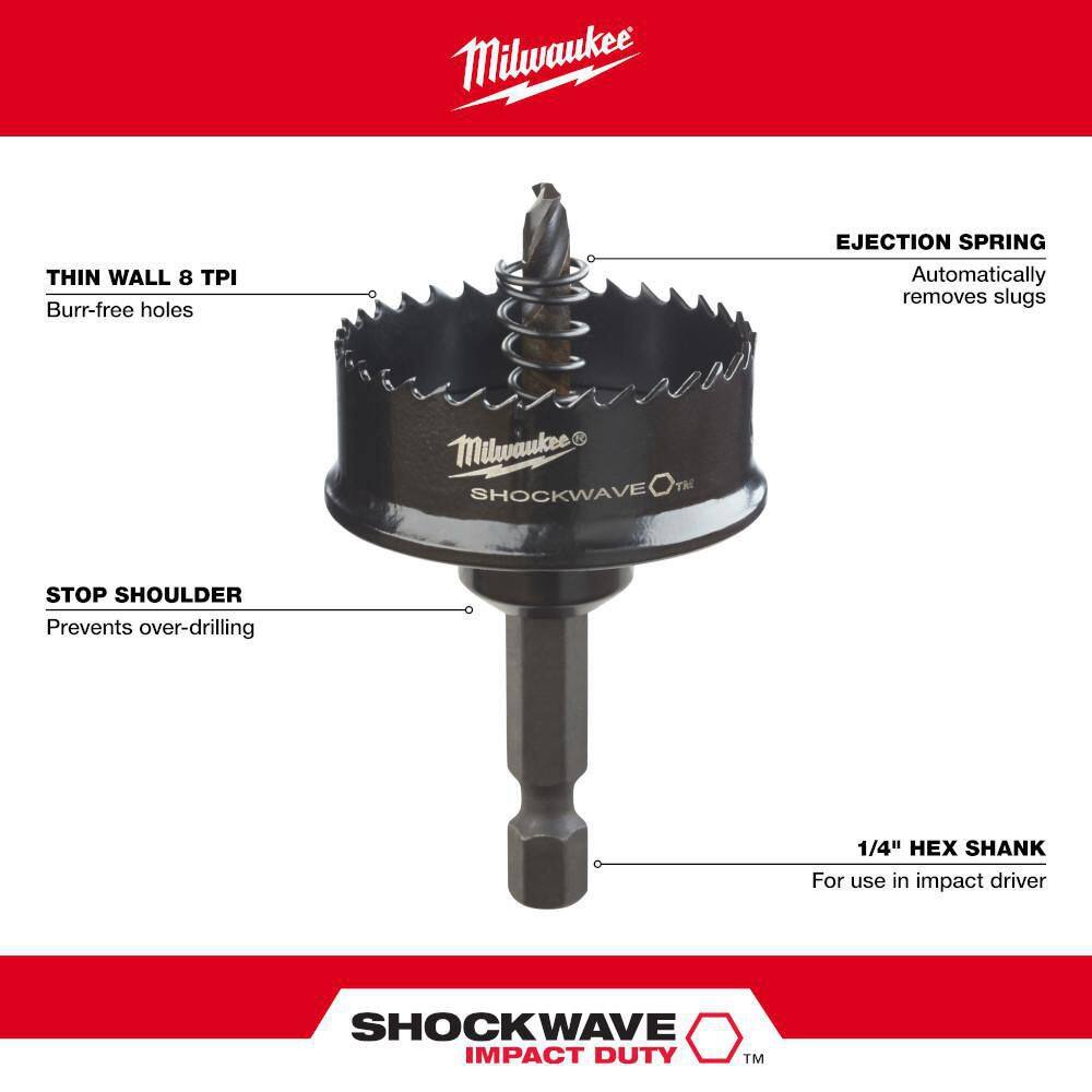 MW 1-18 in. SHOCKWAVE IMPACT DUTY Hole Saw 49-56-9820