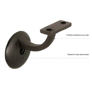 Design House Oil Rubbed Bronze Jumbo Handrail Bracket (5-Pack) 182048