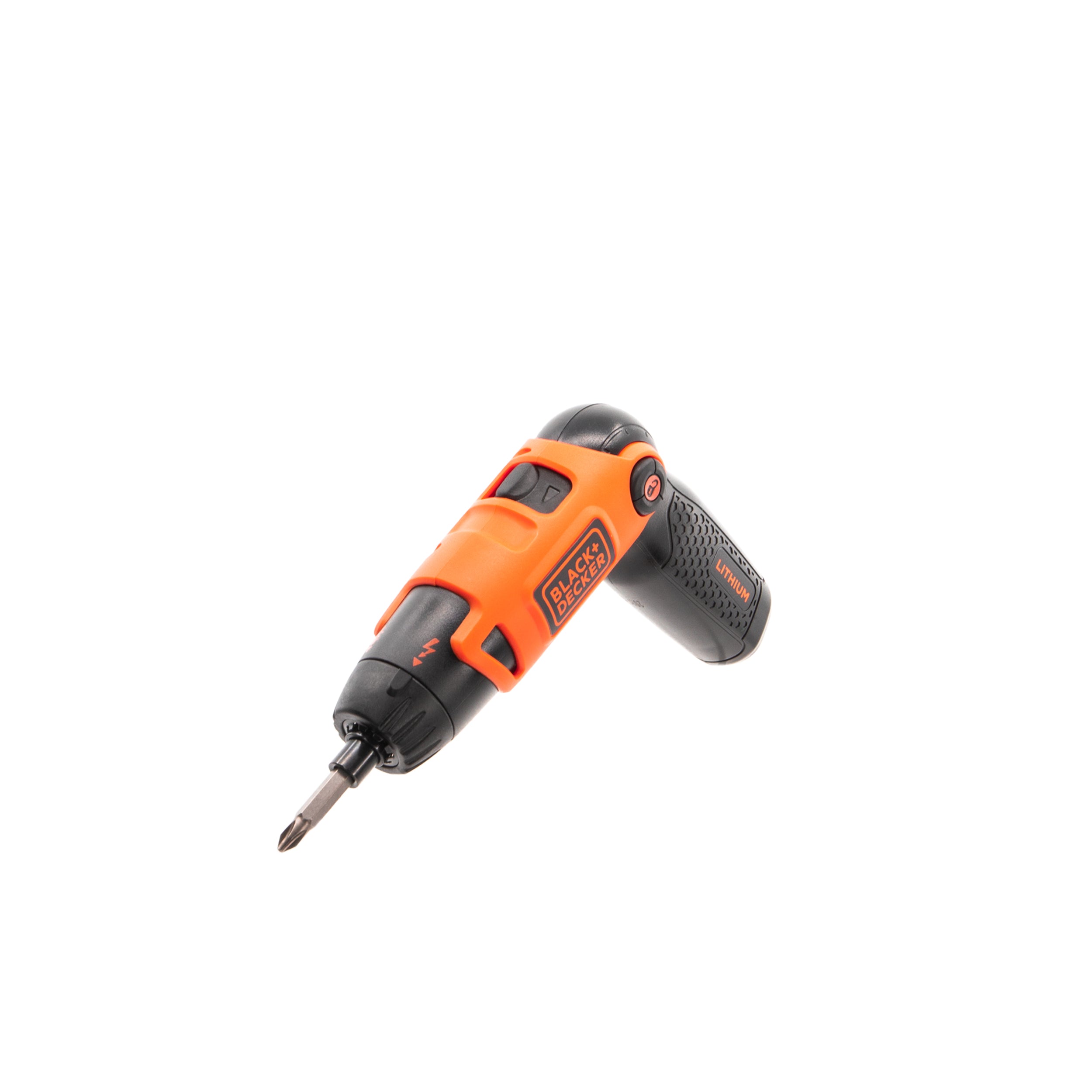 Cordless Screwdriver with Pivoting Handle, USB Charger and 2 Hex Shank Bits