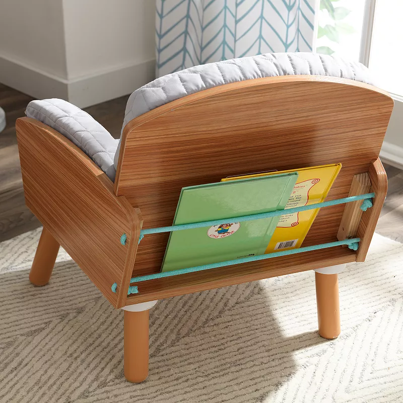 KidKraft Mid-Century Kid Reading Chair and Ottoman